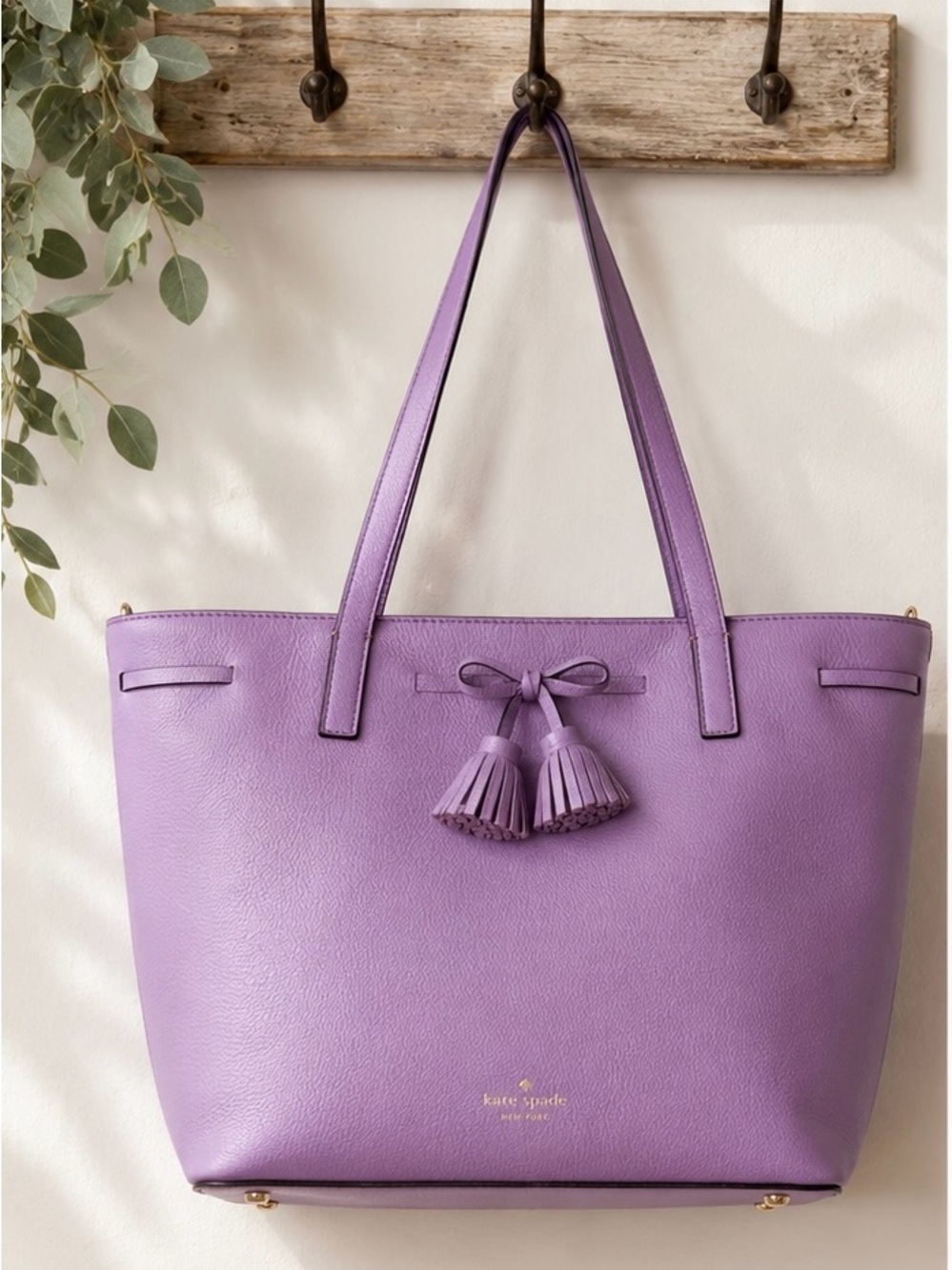 Kate Spade Hayes Valerian Medium Top Zip Tote | Classic Elegance Quiet Luxury - Picture 7 of 16